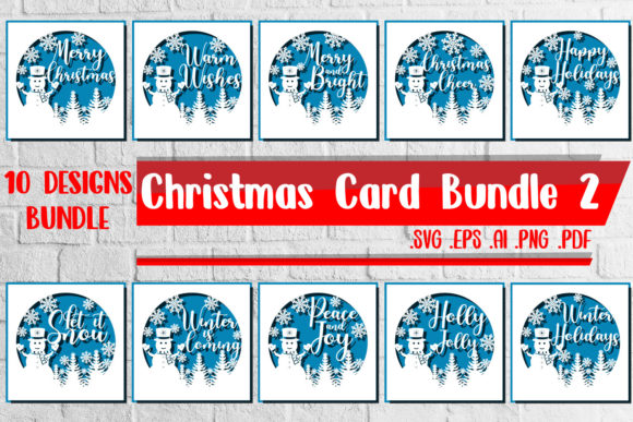 Download Christmas Card Bundle 2 Svg Eps Ai Png - Premium Bundle