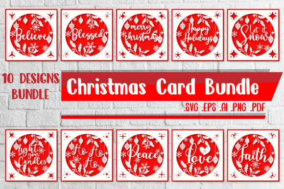 Download Christmas Card Bundle Svg Eps Ai Png Pdf - Premium Bundle