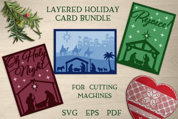 Download Nativity Christmas Card Bundle SVG - Premium Resources