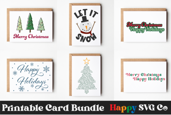 Download Printable Christmas Card Bundle - Premium Bundle